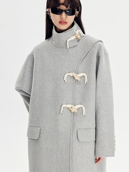 Horn Button Woolen Coat