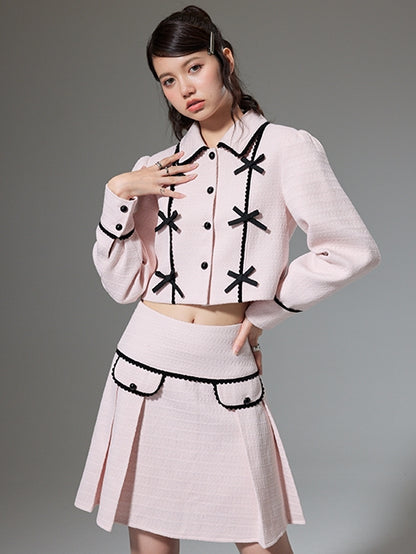 Classic Small Fragrance Jacket + High Waist Skirt