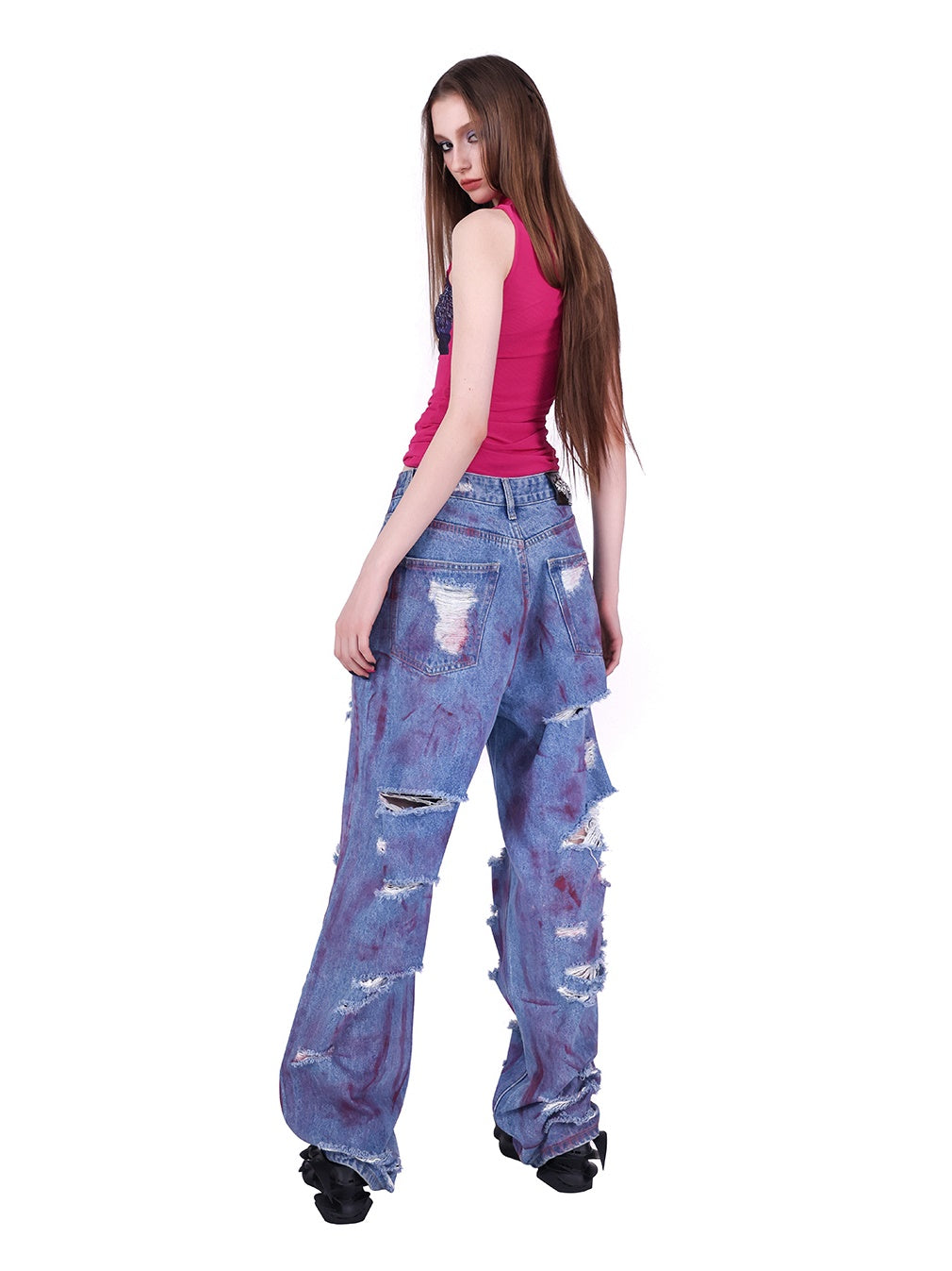 Ultra-Ripped Genderless Loose Jeans