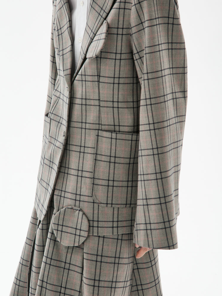 Veste décontractée à plaid britannique