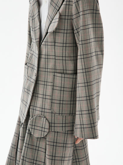 Britische Plaid -Freizeitjacke