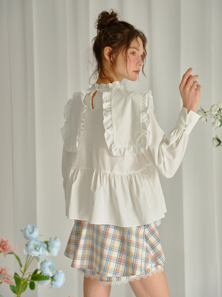 Loose Lace Doll Collar Shirt