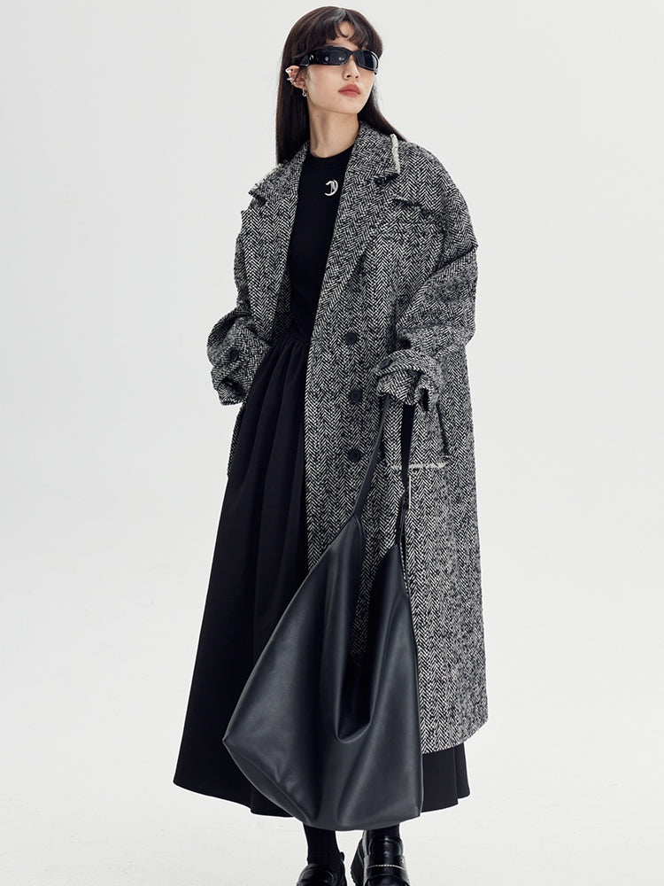 Herringbone Pattern Coat