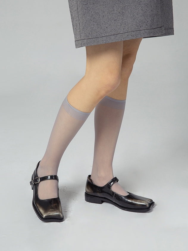 Nichi Low-heel Discoloration Pumps