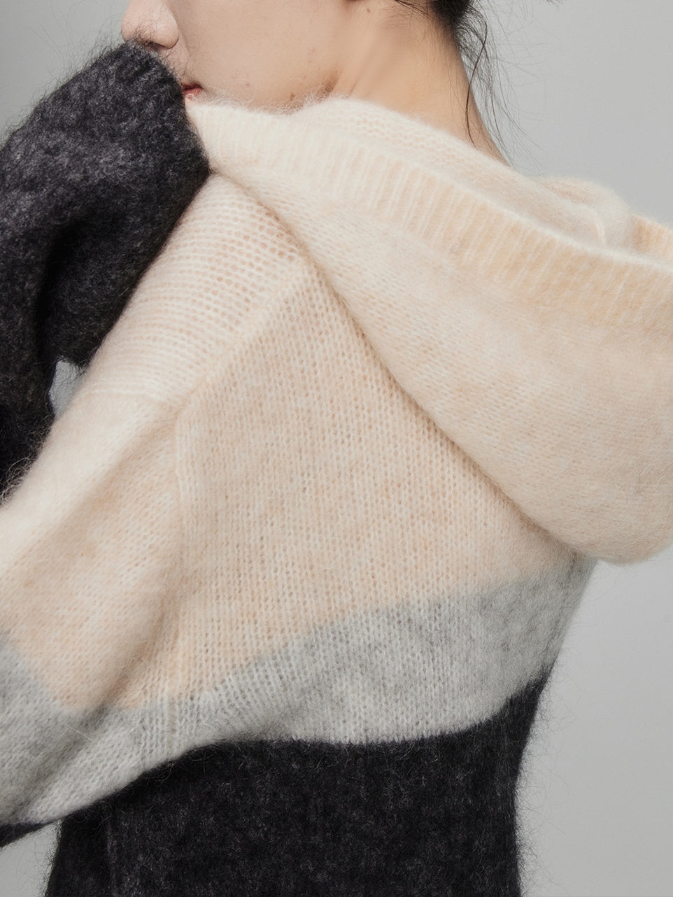 Mohair Colorblock -Pullover