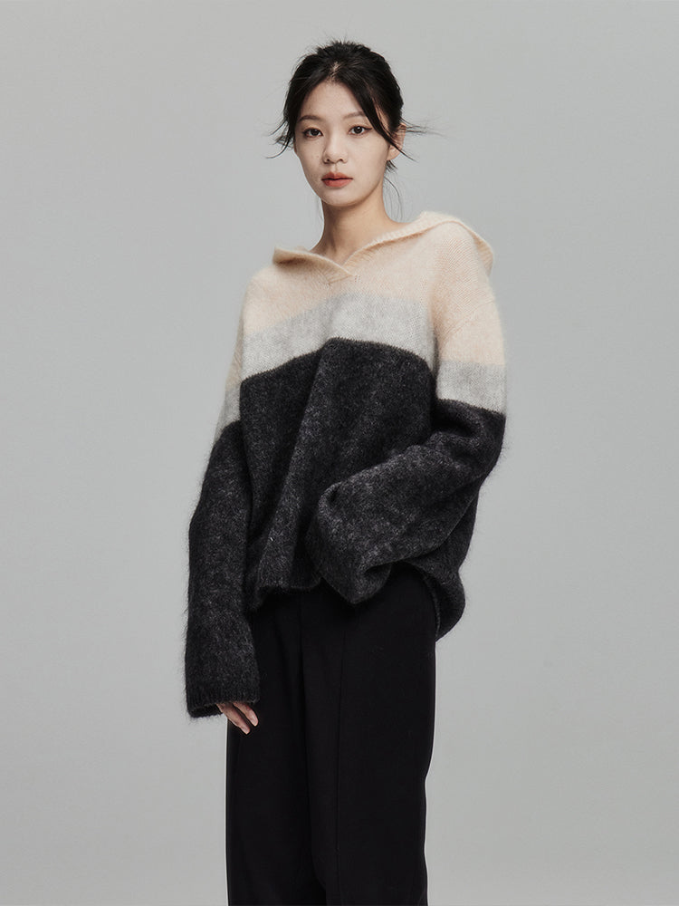 Mohair Colorblock Sweater