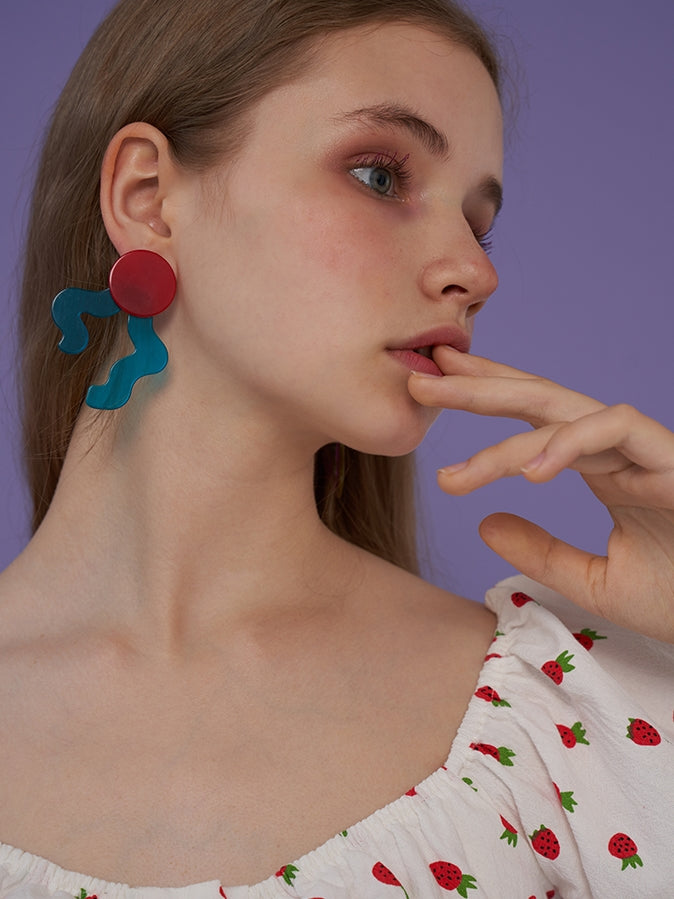 Abstract Human Body Curve Art Earrings