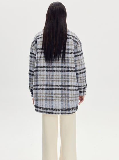 Plaid Loose Warm Jacket