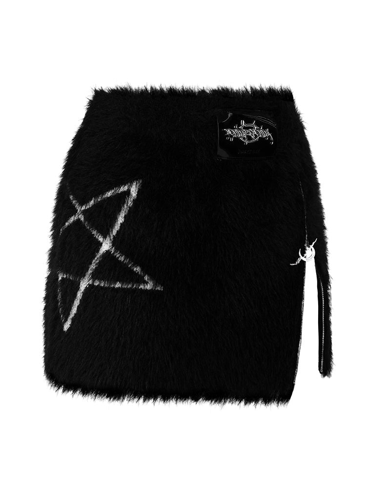 Pentagram Slim Short Knitted &amp; Skirt