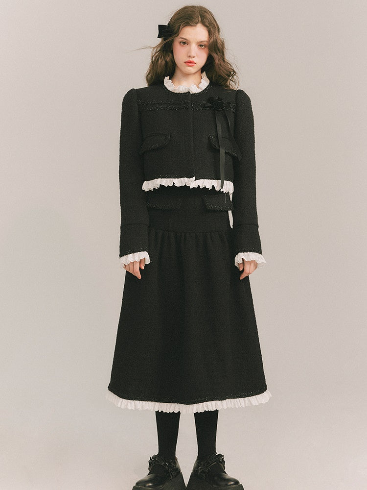 Wool Small Fragrant Jacket &amp; Skirt