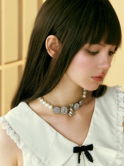 Bunny Combination Pearl Chocker