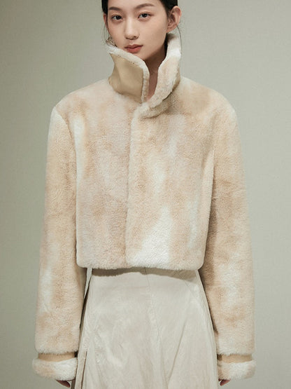 Eco-friendly Fur Short Lamb Wool Coat