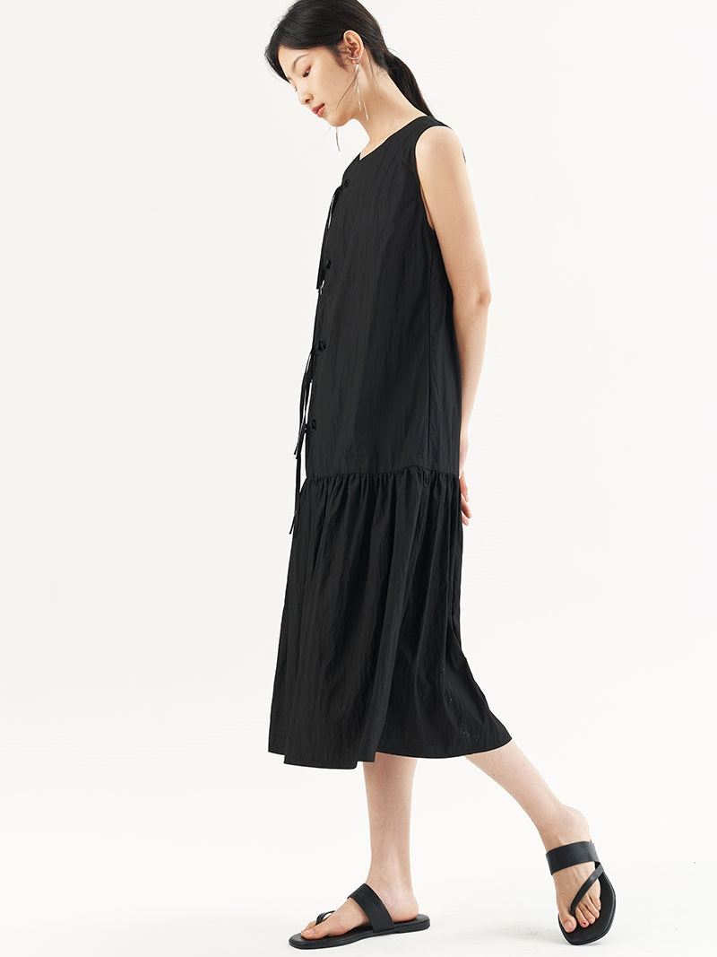 Sleeveless Commuter Long Dress