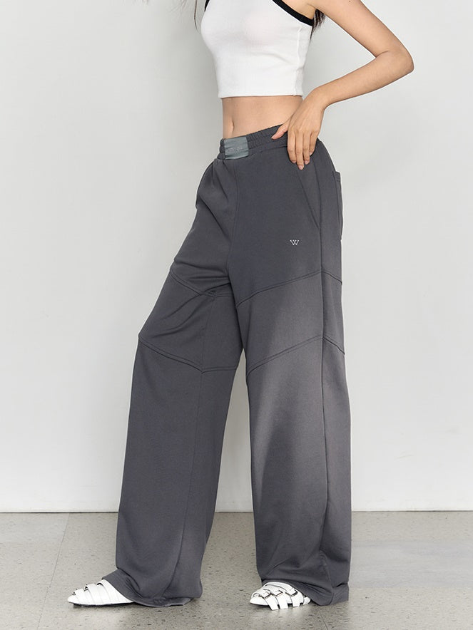 Non-shrinking High-waisted Sports Wide-leg Pants