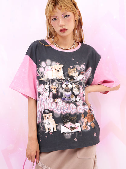 Hund Pop Animal Casual T-Shirt