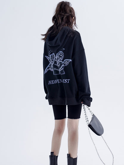 Overside Loose Printed Hooded