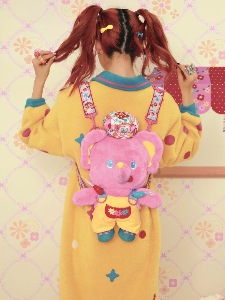 Chef elephant plush backpack