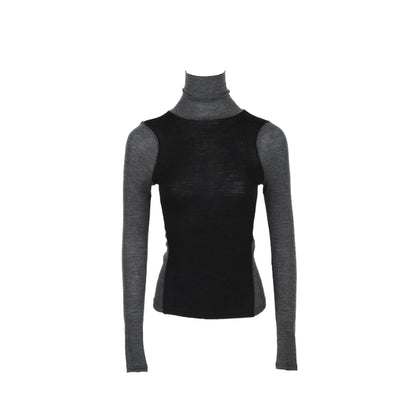 Tight Bi-color High-neck Cutsew