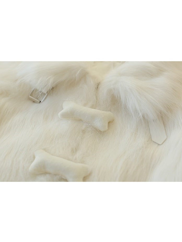FAUX FURM PLUSH COAT