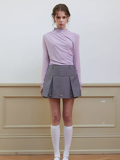 Short Wide PLEATED SKIRT