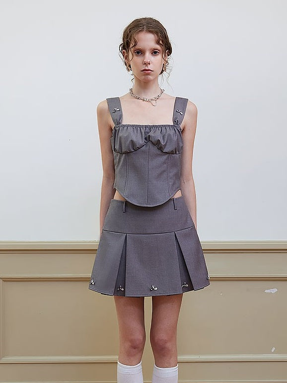 French Fishbone Corset Sling Top