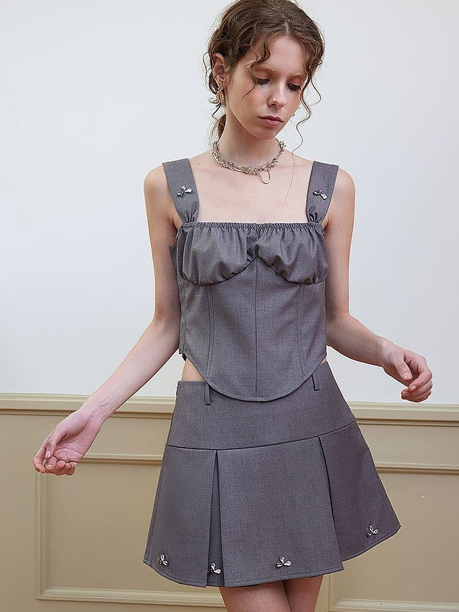 French Fishbone Corset Sling Top