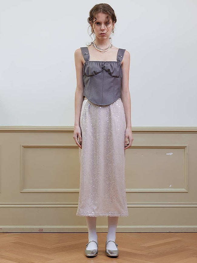 French Fishbone Corset Sling Top