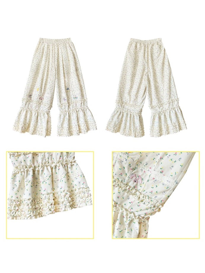 Jean en dentelle à bord brut modial