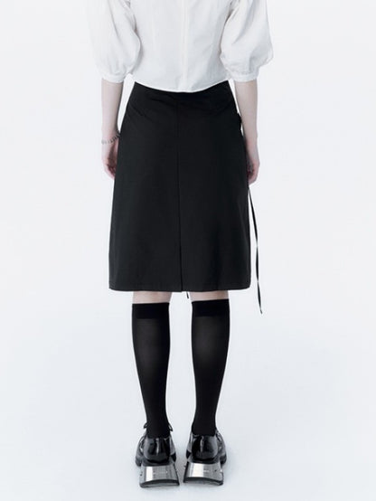 Tulip Stitch High Waist A-line Skirt