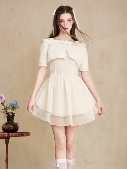 Camisole Short Dress ＆ Cropped Strap Jacket