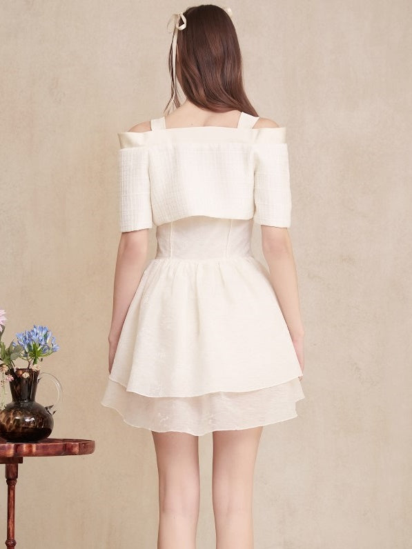 Camisole Short Dress ＆ Cropped Strap Jacket