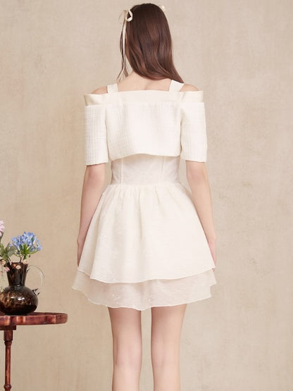 Camisole Short Dress ＆ Cropped Strap Jacket