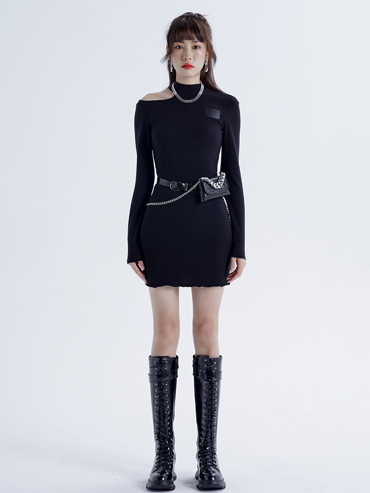 Slim Long Sleeve Hip Dress