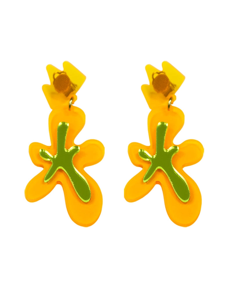 Contrast Color Fire Earrings