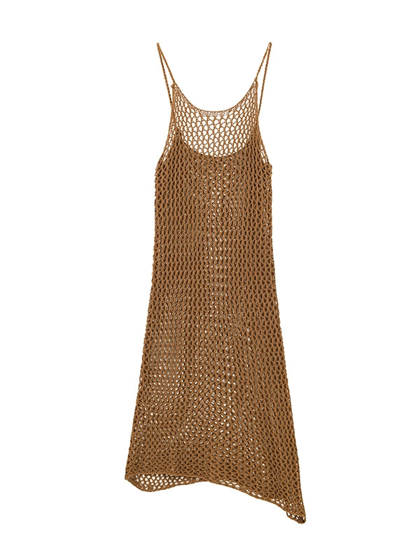 Frosty Fishnet Strick Slip Dress