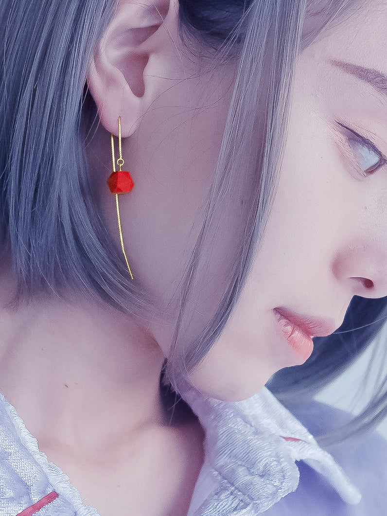 Asymmetric Metal Ball Earrings