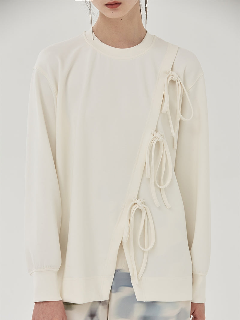 Lace -Up Sweatshirt - Forpoem – ARCANA ARCHIVE