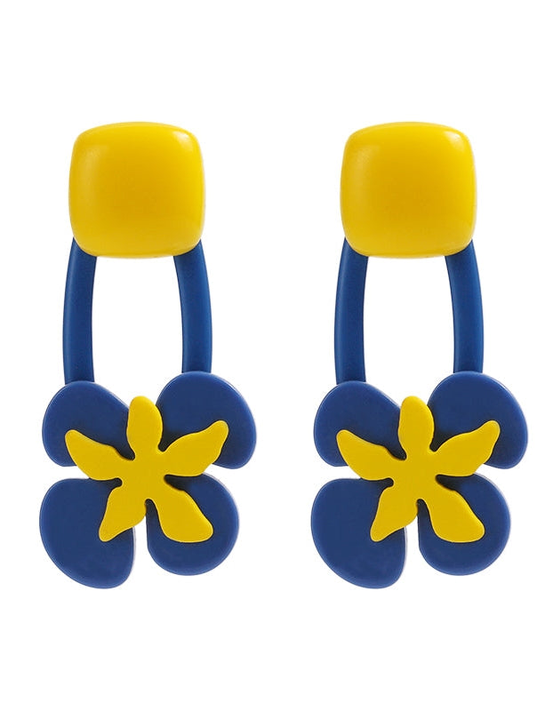 Small Yellow Flower Earrings