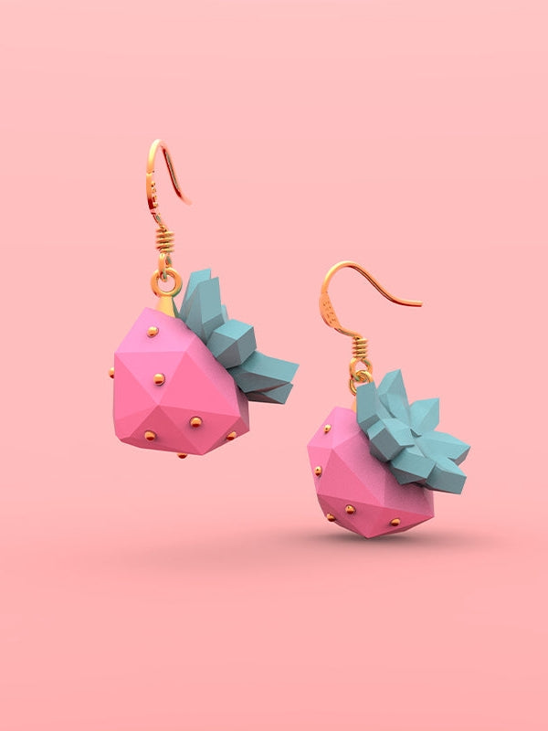 Candy Color Strawberry Earrings