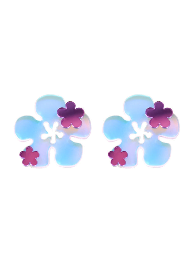 Hand-painted Flower Pattern Earrings