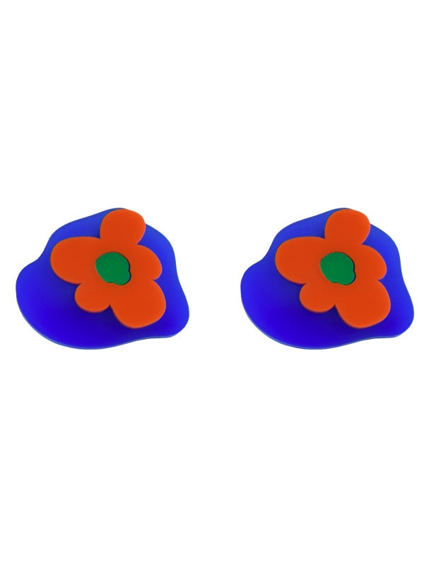 Flower Asymmetric Earrings