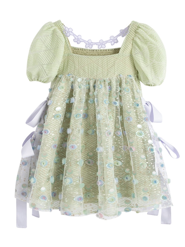 Flower Embroidery Princess Dress