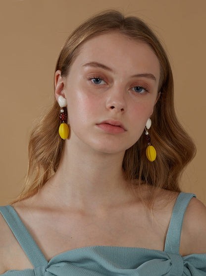 Retro Gold Star Moon Earrings