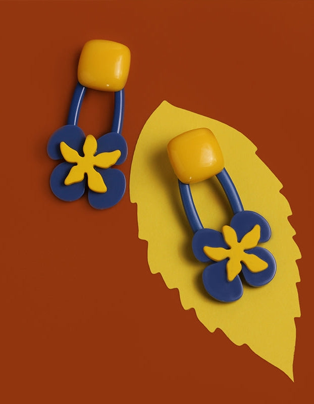 Small Yellow Flower Earrings