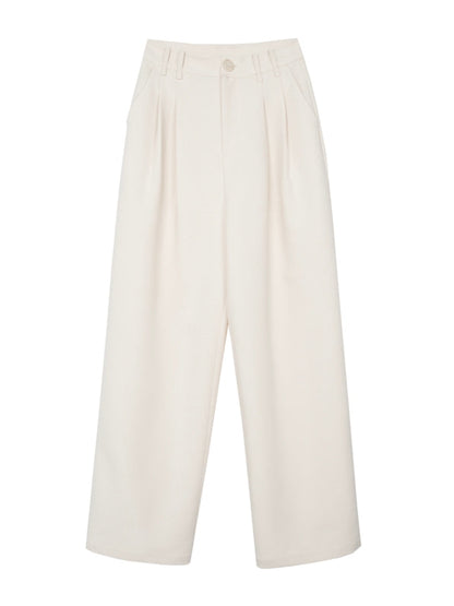 High-waisted loose straight Trousers